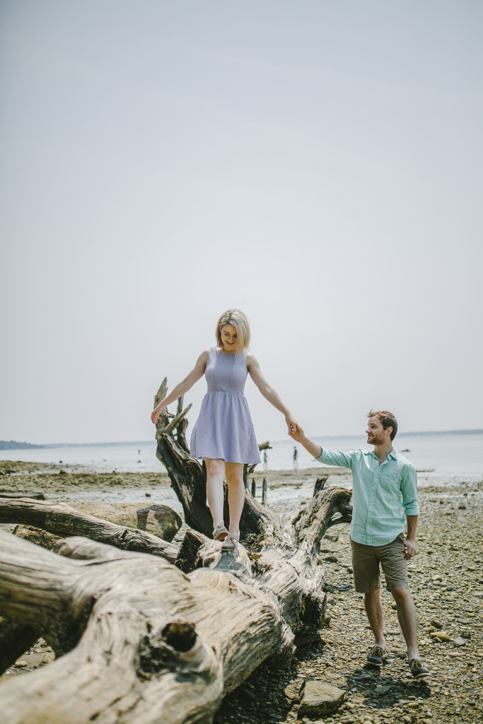 Maine Engagement photography Mackwoth island